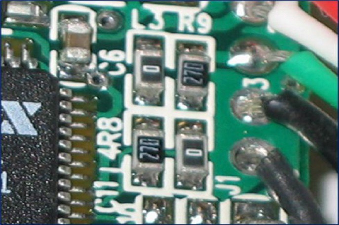 Resistor on mainboard